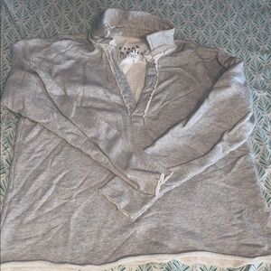 Frank & Eileen Light Gray Zip Up Sweater